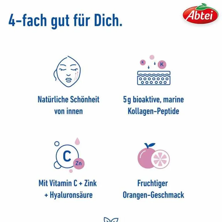 Abtei Beauty Kollagen Intensiv 5000 Trinkampullen, 10X25 ml- Mikronährstoffe|Kollagen