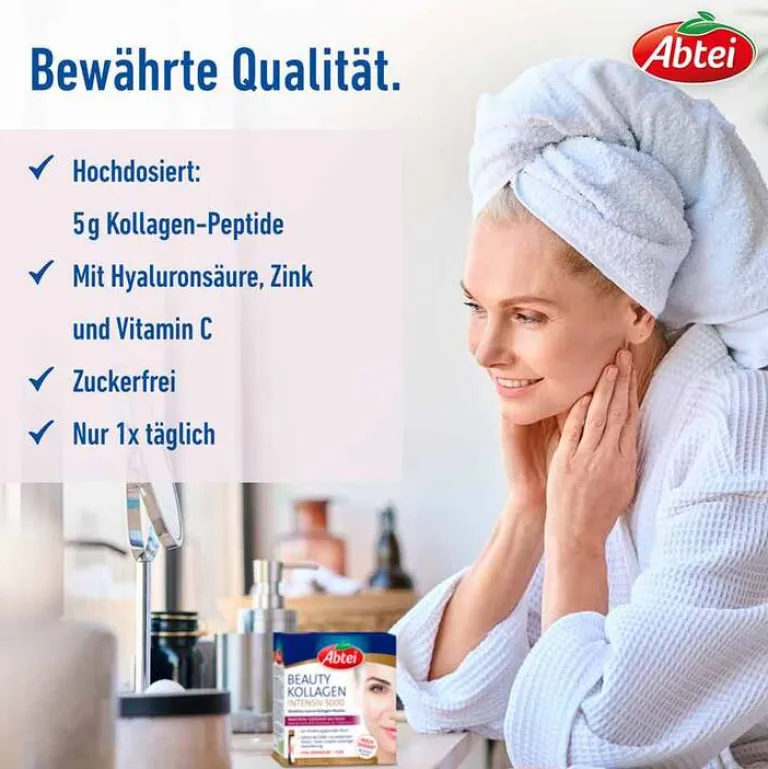 Abtei Beauty Kollagen Intensiv 5000 Trinkampullen, 10X25 ml- Mikronährstoffe|Kollagen