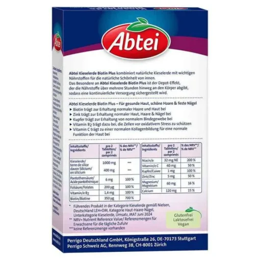Vitamin B7 (Biotin)|Kieselerde-Abtei Kieselerde Biotin Plus Tabletten, 42 St