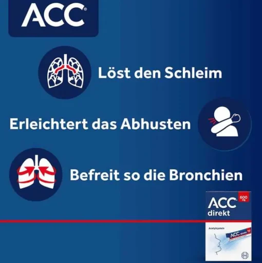 ACC Hustenlöser-direkt 600 mg Pulver zum Einnehmen im Beutel, 10 St