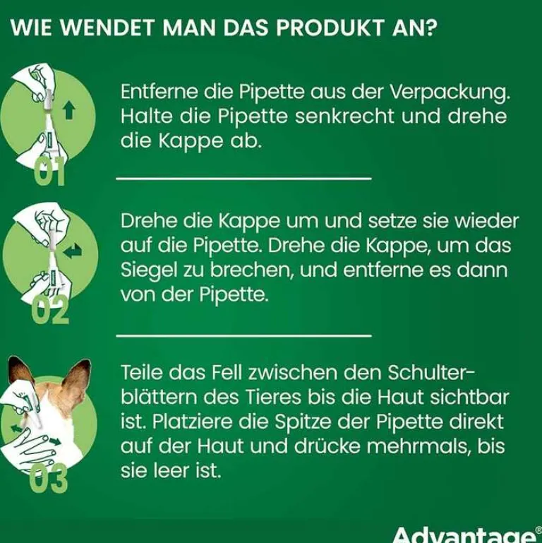 Advantage 250 für Hunde von 10-25 kg, 4 St- Flöhe, Zecken & Co.