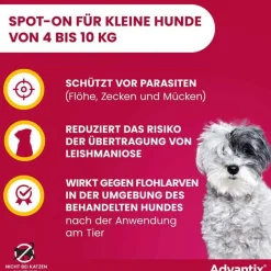 Advantix Flöhe, Zecken & Co.-Spot-on Hund 4 - 10 kg Lösung, 4 St
