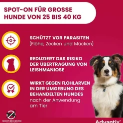 Advantix Flöhe, Zecken & Co.-Spot-on Lösung z.Auftr.a.d.H.für Hund 25 - 40 kg, 4X4.0 ml