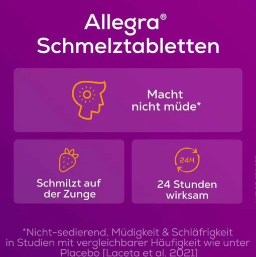 Allegra Allergie Medikamente|Bilastin-Allergietabletten Kinder 10 mg Schmelztabletten, 20 St