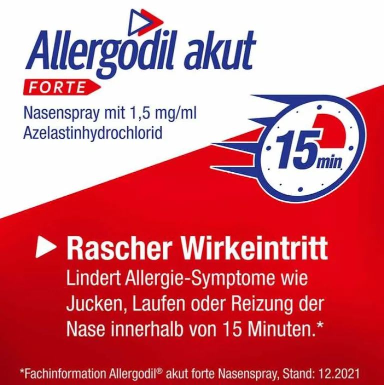 Allergodil akut FORTE Nasenspray mit Azelastin, 10 ml- Nasenspray Allergie|Allergie Medikamente