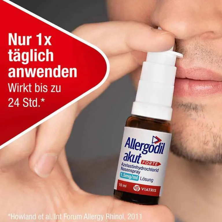 Allergodil akut FORTE Nasenspray mit Azelastin, 10 ml- Nasenspray Allergie|Allergie Medikamente