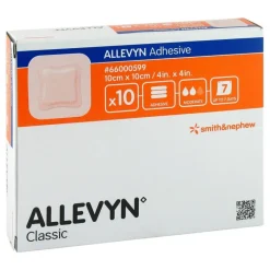 Allevyn Wundverband-Adhesive 10x10 cm haftende Wundauflage, 10 St
