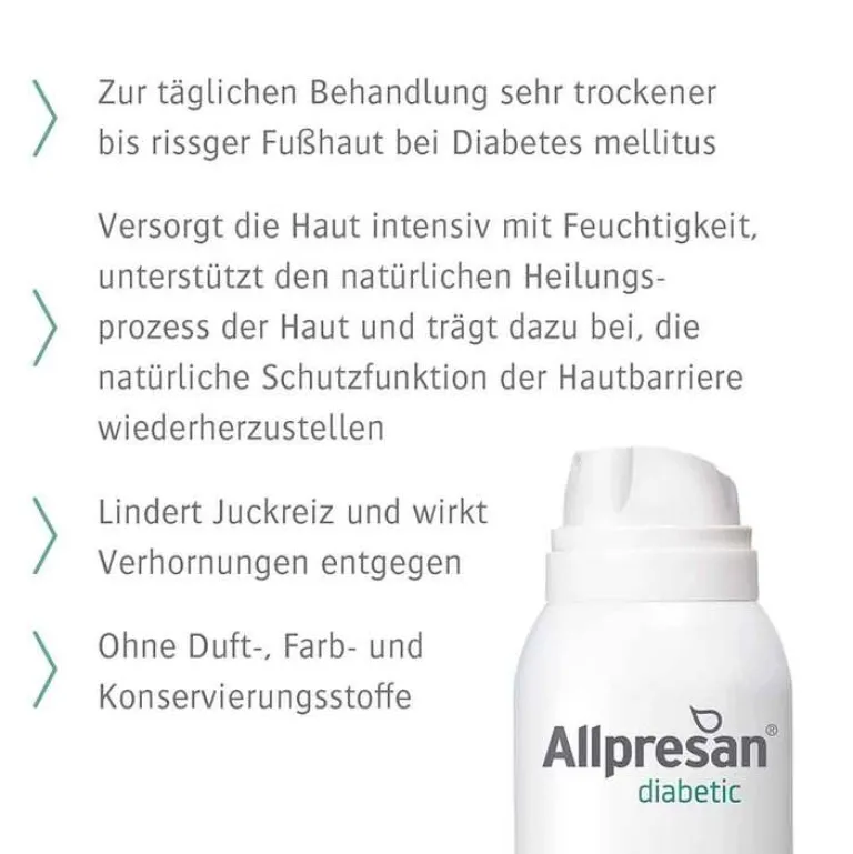 Allpresan diabetic Fuß Intensiv Schaum, 200 ml- Hautpflege