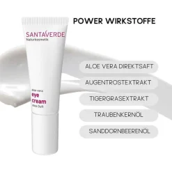 Santaverde Augenpflege-Aloe Vera Augencreme ohne Duft, 10 ml