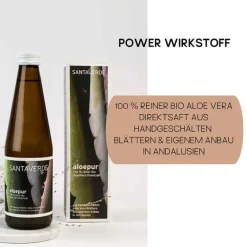 Santaverde aloepur 100% reiner Aloe Vera Saft, 330 ml- Sonstige Bio Produkte