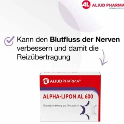 Aliud Pharma ALPHA-LIPON AL 600 Filmtabletten, 60 St- Medikamente|Alpha Liponsäure