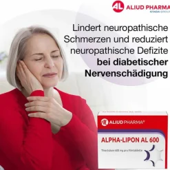 Aliud Pharma ALPHA-LIPON AL 600 Filmtabletten, 60 St- Medikamente|Alpha Liponsäure
