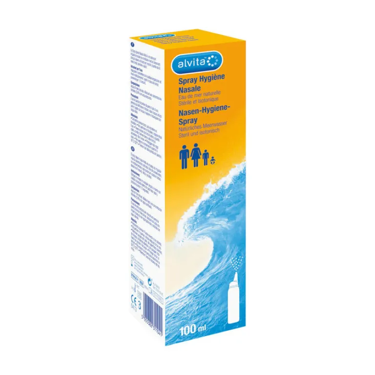 Alvita Nasen-Hygiene-Spray, 100 ml- Meerwasser Nasenspray