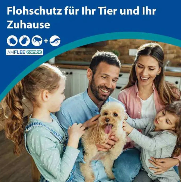 Amflee combo 134/120,6 mg Lösung zum Auftropfen für Hunde 10-20 kg, 3 St- Flöhe, Zecken & Co.