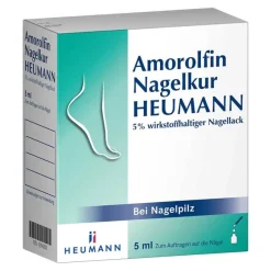 Heumann Amorolfin Nagelkur 5 % wirkstoffhaltiger Nagellack, 5 ml- Nagelpilz Lack