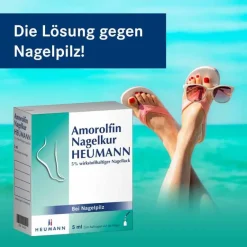 Heumann Amorolfin Nagelkur 5 % wirkstoffhaltiger Nagellack, 5 ml- Nagelpilz Lack