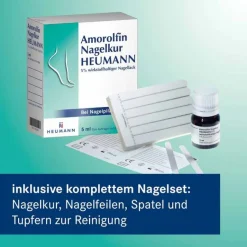 Heumann Amorolfin Nagelkur 5 % wirkstoffhaltiger Nagellack, 5 ml- Nagelpilz Lack