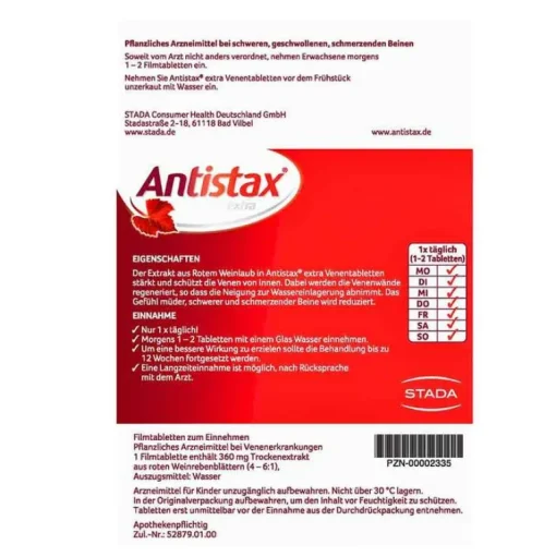 ® extra Venentabletten bei Krampfadern, 90 St^Antistax Best