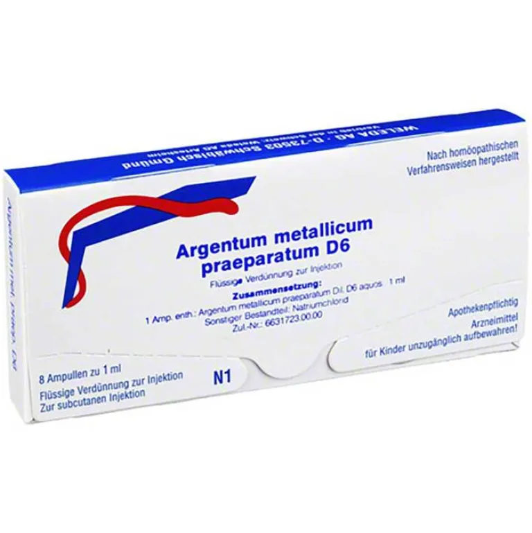 Weleda Argentum metallicum Präparat D 6 Ampullen, 8 St- Erkältung
