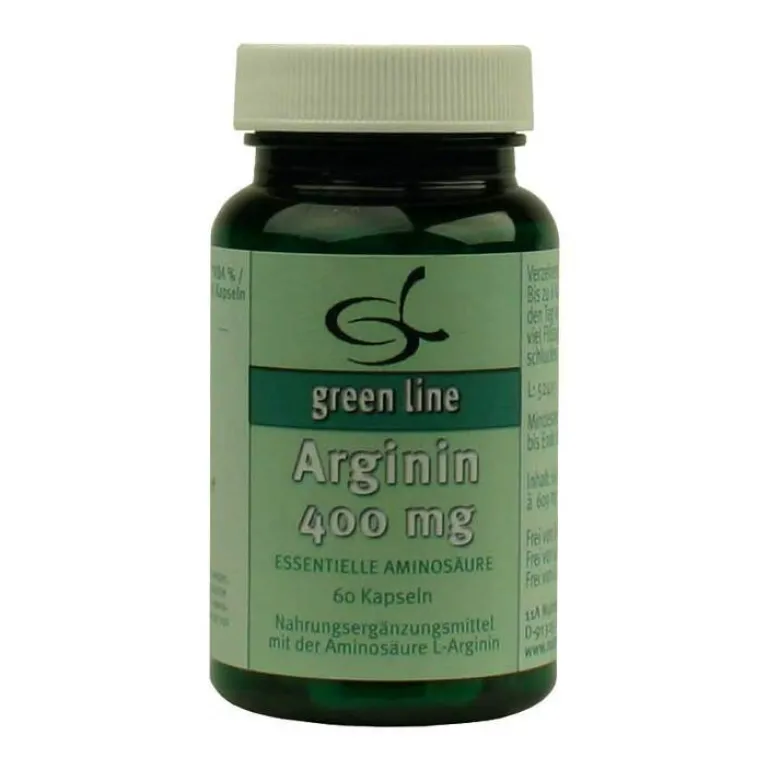 Arginin 400 mg Kapseln, 60 St^Green line Nutritheke Hot