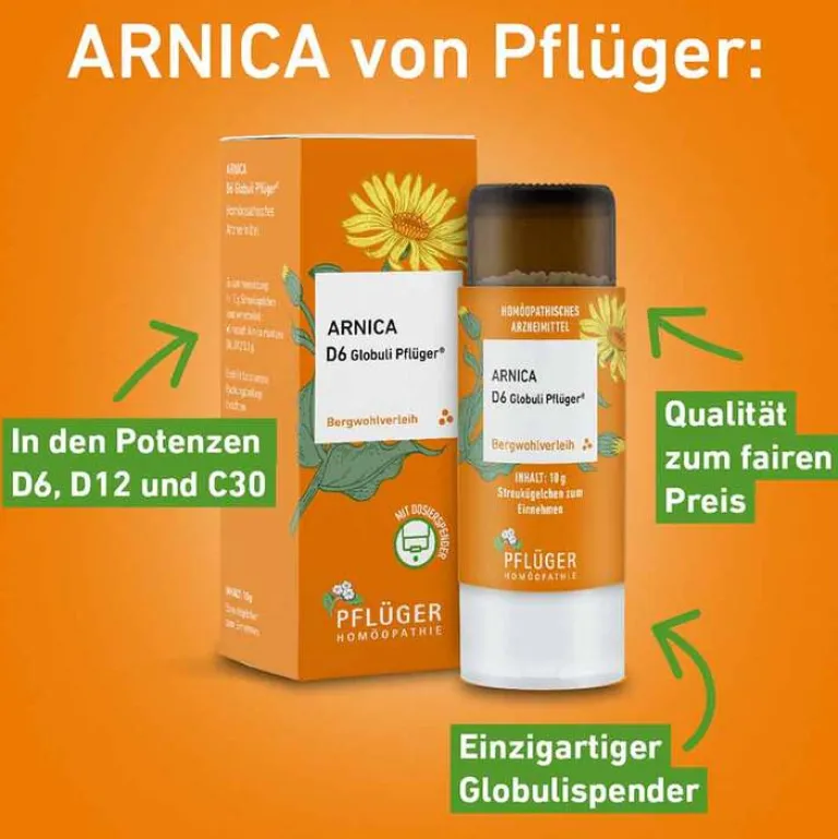 Pflüger A-Arnica C30 Globuli Dosierspender, 10 g