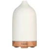 Casida Duftlampen & Co-Aroma Diffuser Keramik weiß / Holz, 1 St