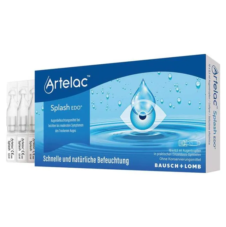 Artelac Augentropfen Trockene Augen-® Splash EDO® Augentropfen für trockene brennende Augen, 10X0.5 ml