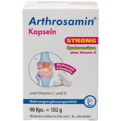 Pharma Peter Arthrosamin strong ohne Vitamin K Kapseln, 90 St- Glucosamin-Chondroitin
