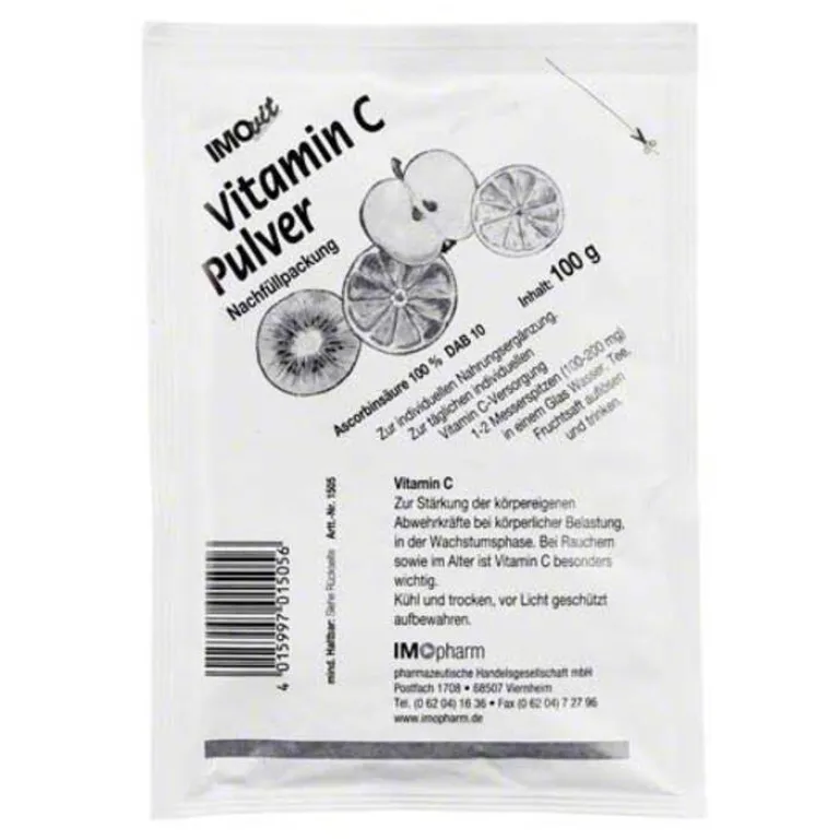 Imovit Vitamin C (Ascorbinsäure)-Ascorbinsäure Vitamin C Nachf. Pulver, 100 g