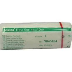 Askina Elast Fine Binde 4mx10cm cellophaniert, 1 St- Mullbinden|Binden & Verbände