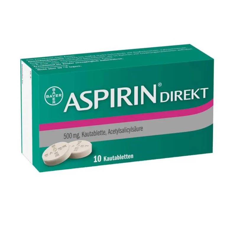 Aspirin Ass-Acetylsalicylsäure-Direkt Kautabletten, 10 St