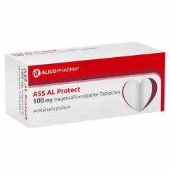 Aliud Pharma ASS AL Protect 100 mg magensaftresistente Tabletten, 100 St- Blutverdünner Medikamente|Acetylsalicylsäure (Ass)