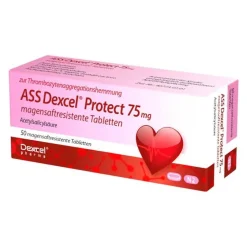 Dexcel ASS ® Protect 75 mg magensaftresistent Tabletten, 50 St- Blutverdünner Medikamente|Acetylsalicylsäure (Ass)