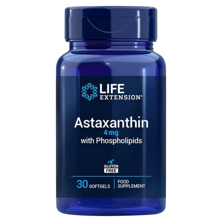 Life Extension Europe Astaxanthin-Astaxanthin 4 mg mit Phospholipiden Weichkapseln, 30 St