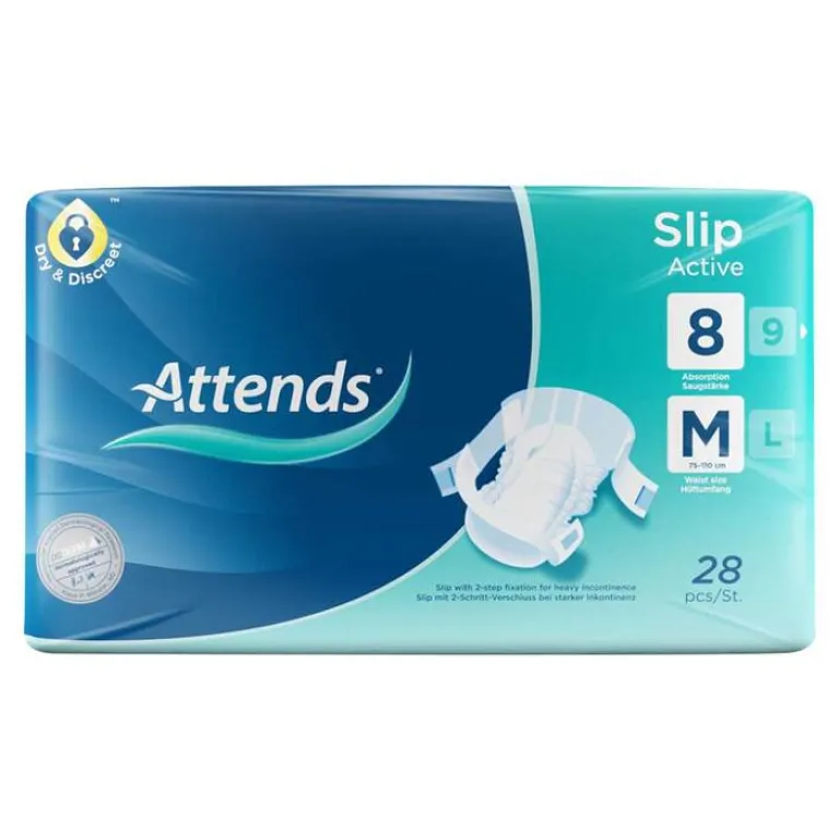 Attends Slip Active 8 medium, 28 St- Windeln & Pants