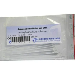 Dr. Junghans Lidrandpflegeprodukte|Augensalbe-Augensalbenstäbchen 16700 mit Knopf und Spatel, 10 St