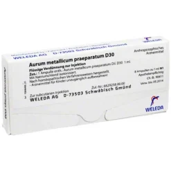 Aurum metallicum Präparat D 30 Ampullen, 8 St^Weleda Hot