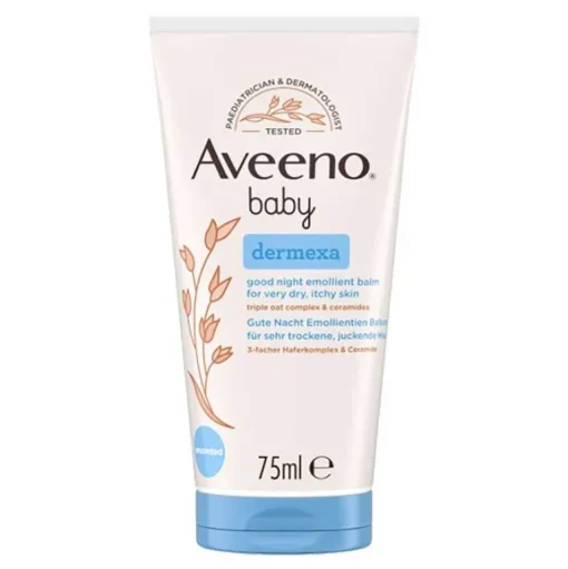 Aveeno baby Dermexa Gute Nacht Emollientien Balsam, 75 ml-Kinder Haut- & Haarpflege|Cremes & Balsame