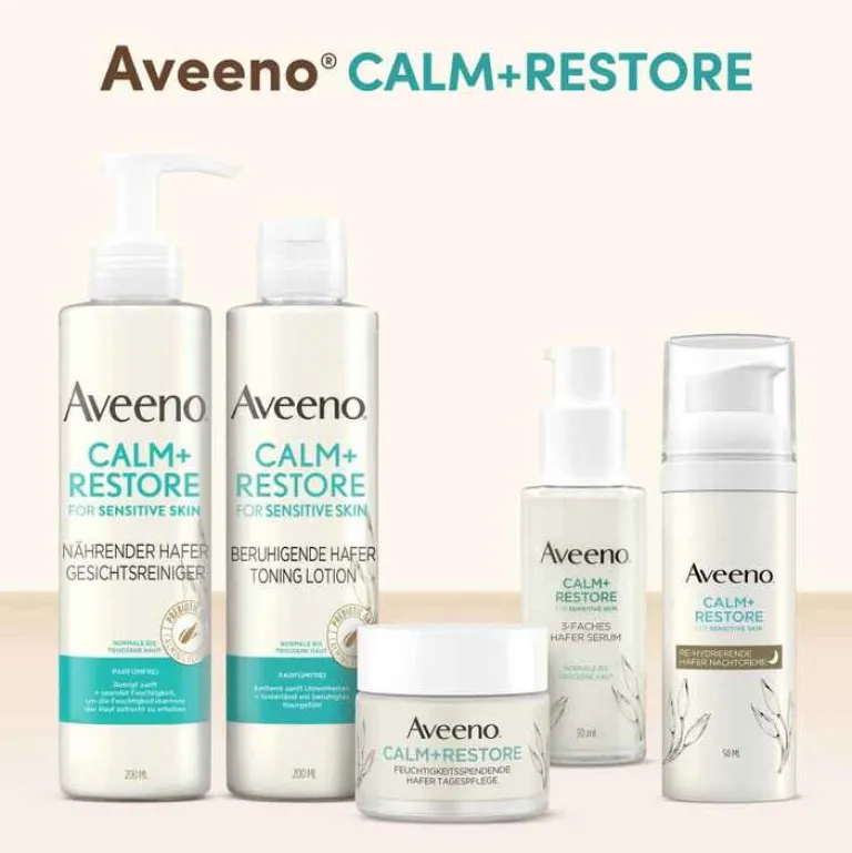 Aveeno Gesichtswasser & Tonika-Calm + Restore beruhigende Hafer Toning Lotion, 200 ml
