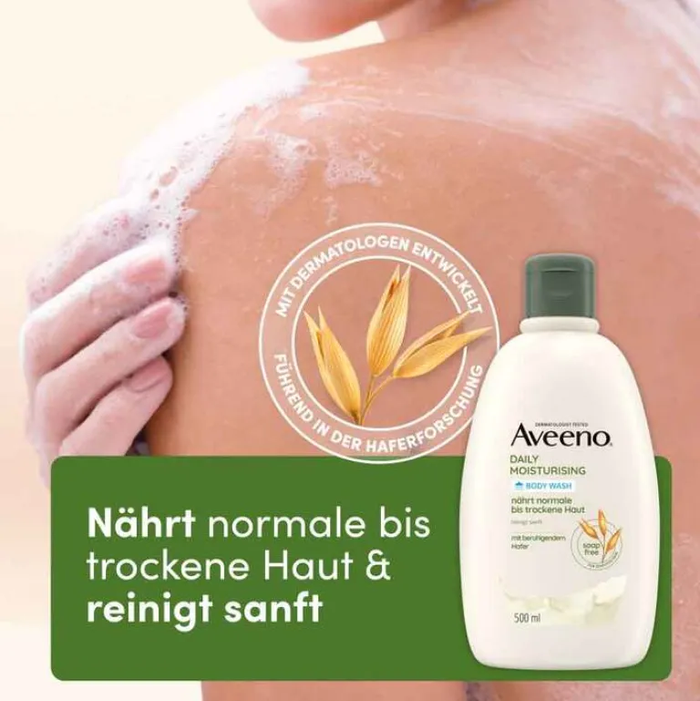 Aveeno Duschen & Waschen-Daily Moisturising seifenfreies Duschgel, 500 ml