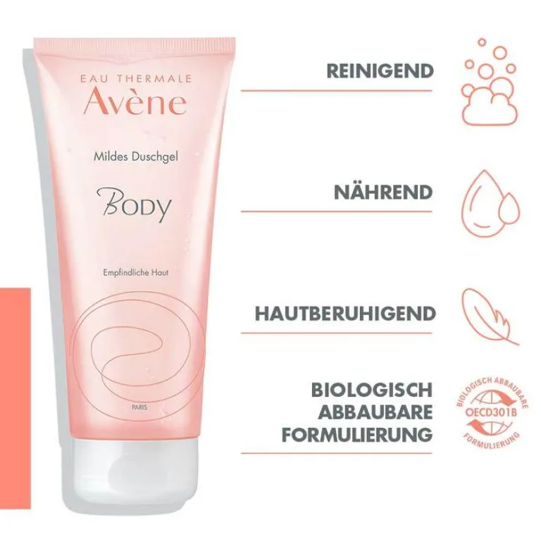 Avene Body mildes Duschgel, 200 ml- Duschen & Waschen