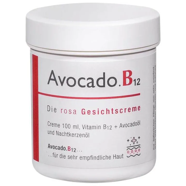 Avocado B12 Gesichtscreme, 100 ml- Trockene Haut|Empfindliche Haut