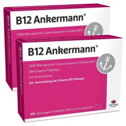 Ankermann Vitamin B12 (Cobalamin)-B12 1000 µg Vitamin B12 Tabletten hochdosiert, 2x100 St