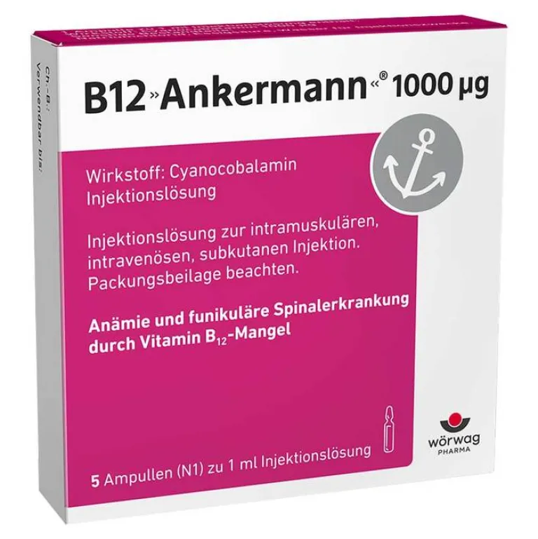 B12 ® 1000 µg Vitamin B12 Injekt, 5X1 ml^Ankermann New
