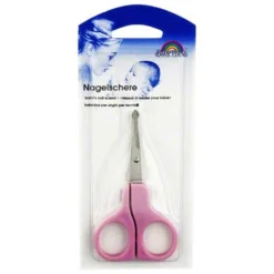 Frank Babyschere gebogen rosa BF 9 cm, 1 St- Haut- & Haarpflege