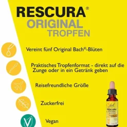 Bachblüten Original Tropfen mit Alkohol, 10 ml^Rescura Discount