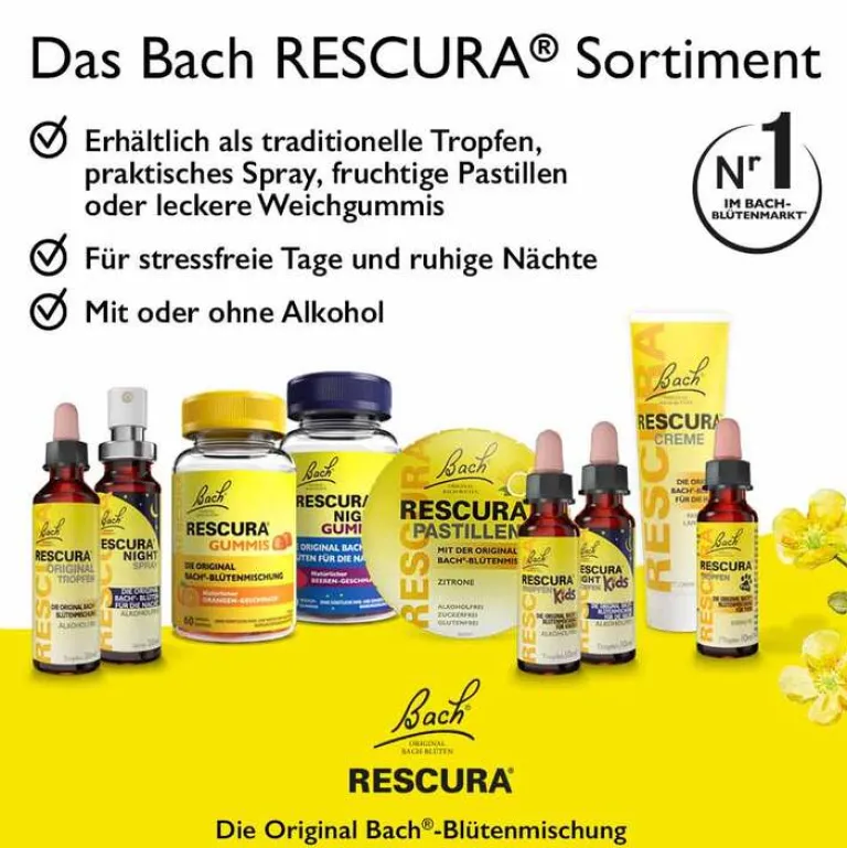 Bachblüten Original Tropfen mit Alkohol, 10 ml^Rescura Discount
