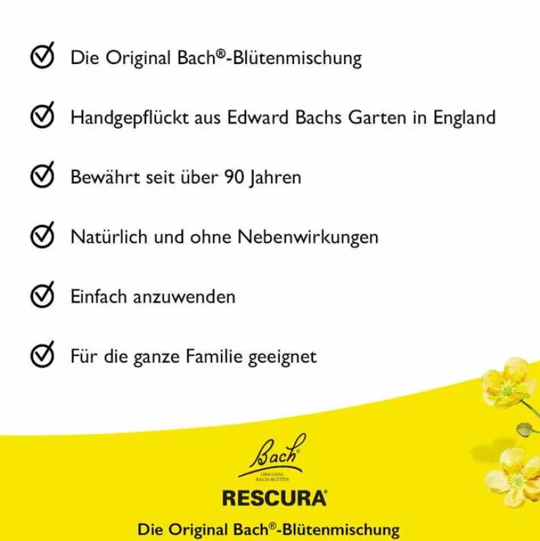 Rescura Bachblütentropfen-Bachblüten Original Tropfen alkoholfrei, 10 ml