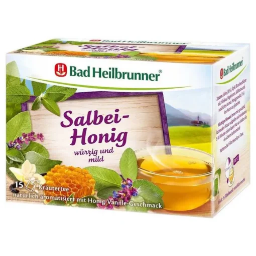 Bad Heilbrunner Kräutertee-Tee Salbei Honig Filterbeutel, 15X1.8 g