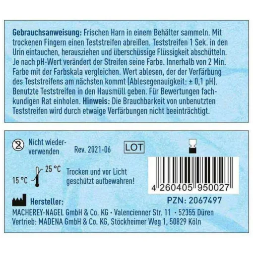 Basen Citrate Pur Teststreifen pH 5,9 - 7,7 n.Apot.R.Keil, 26 St- Urinteststreifen